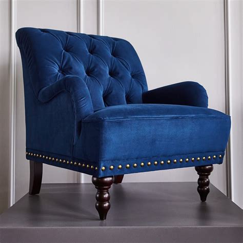 navy blue armchair